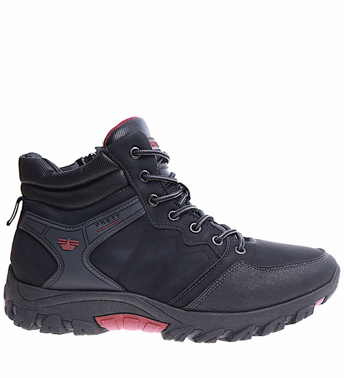 Ocieplane czarne ocieplane buty trekkingowe /E8-3 17134 T586/