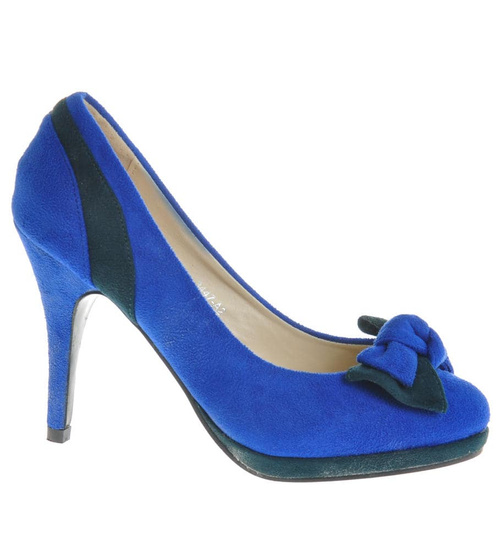 Czółenka damskie na szpilce Granatowe /G2-3 10211 S039/