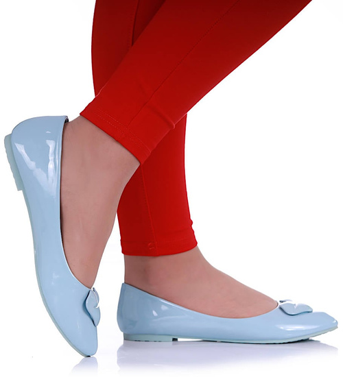 Niebieskie baleriny damskie /B4-2 8250 S099/