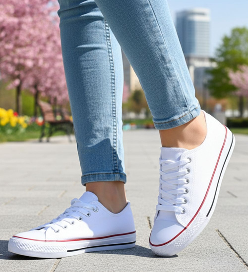 Klasyczne białe trampki /A1-3 14487 S3/