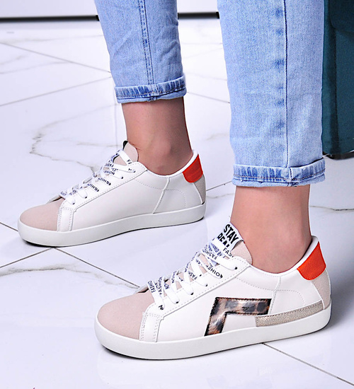 Trampki damskie z eko skóry Leopard /F2-3 10607 W243/