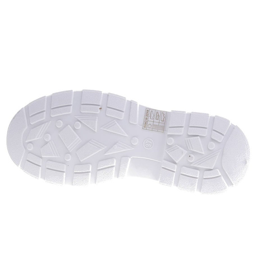 Mega modne damskie trampki Beżowe /G2-3 9383 S291/