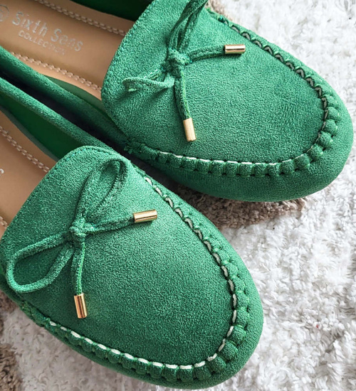 Zielone jesienne baleriny lordsy /B8-2 14666 S490/