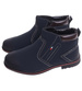 Granatowe ocieplane botki męskie z suwakiem /G7-2 18456 T5/