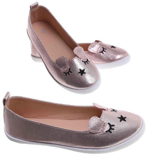 Baleriny dziewczęce Różowe buty dla dziecka /D6-1 17763 T100/