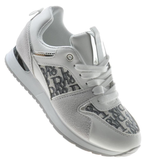 Białe damskie buty sportowe /D7-2 8000 S518/