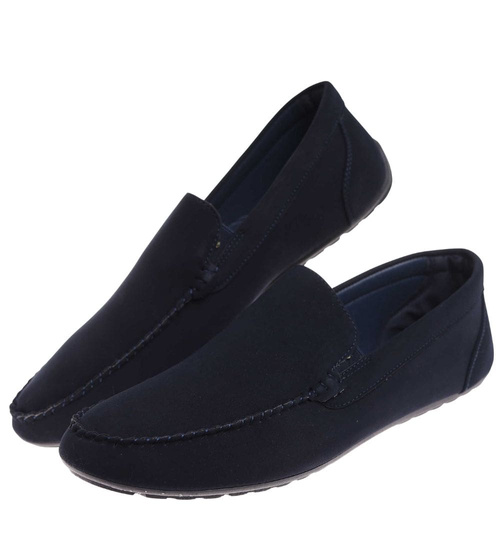 Granatowe półbuty mokasyny /G9-1 17977  T489/