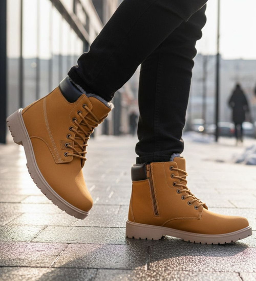 Zimowe buty męskie trapery Camel /G7-1 1615 T544/