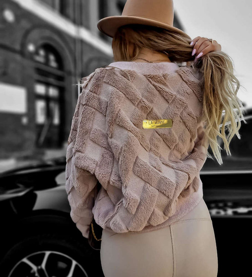 Beżowa bluza damska narzutka La Monne /H UB664 L178/