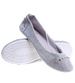 Materiałowe szare balerinki jak tenisówki /C1-1 14386 T046/