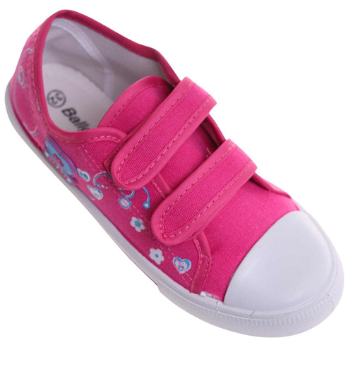 Dziewczęce różowe tenisówki na rzepy /F10-2 18037 T186/