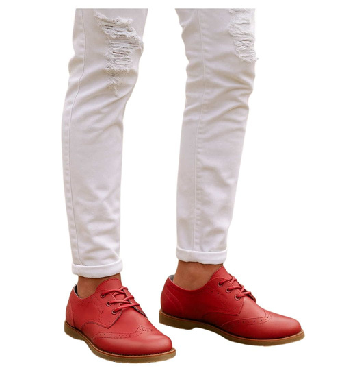 Sznurowane bordowe półbuty chłopięce /G12-1 13353 T077/