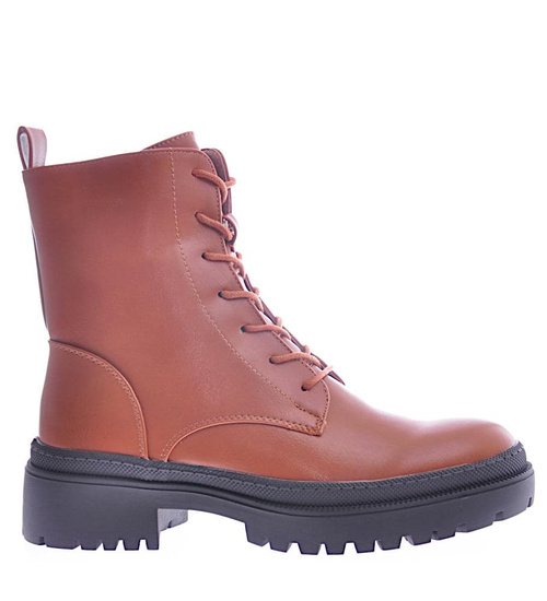 Brązowe botki trapery z ociepleniem /B3-1 12503 T343/