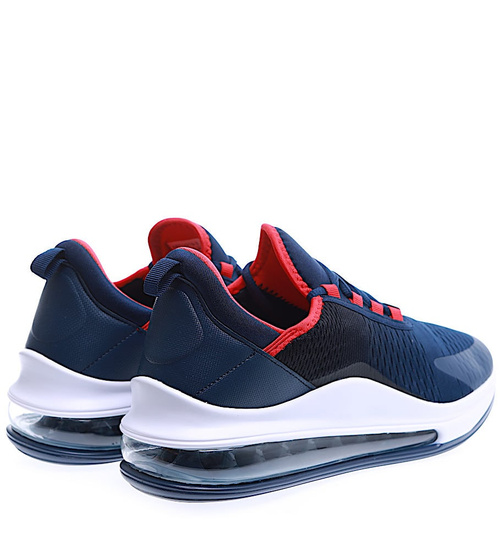 Granatowe wsuwane męskie buty sportowe /G5-1 15599 T732/