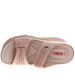 Beżowe klapki damskie na niskiej platformie i koturnie /E10-2 16124 T233/