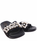 Dziewczęce czarne klapki z perełkami /B1-2 16435 T290/