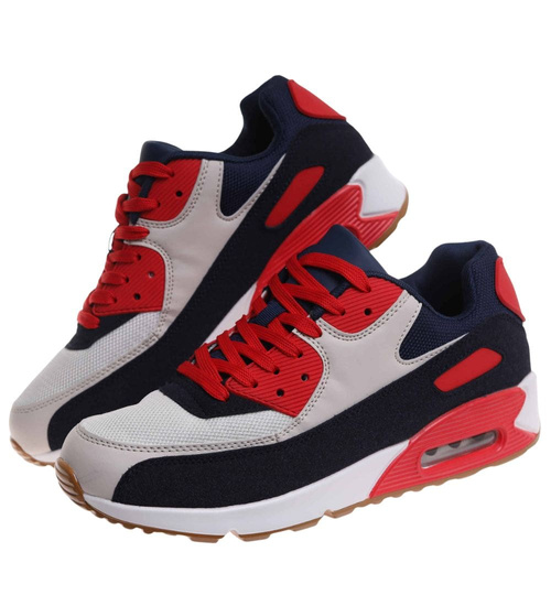 Sznurowane buty sportowe męskie /E7-3 17965 W388/