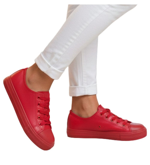 Czerwone dziewczęce trampki /G12-3 16764 G6-15 +H2/