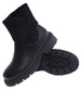Czarne wsuwane botki zimowe /E7-1 18543 G381/