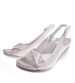 Sandały damskie na koturnie srebrne /F9-2 11995 T592/