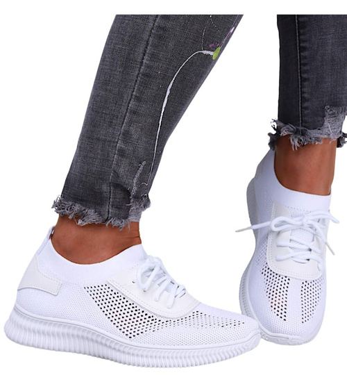 Wsuwane ażurowe buty sportowe damskie /B4-2 15716 T244/