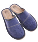 Skórzane kapcie damskie z Podhala Granatowe /A3-1 8452 S197/