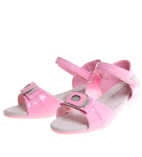 Sandały dziewczęce Różowe buty na lato /E1-2 12025 T192/