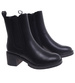 Czarne botki damskie na grubym obcasie /A10-3 18395 W259/