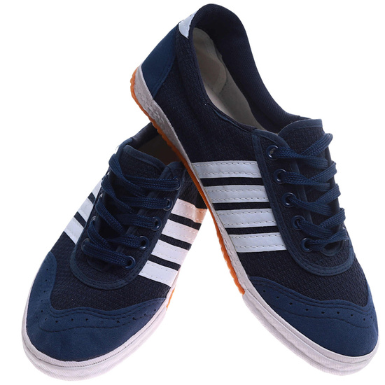 Granatowe materiałowe trampki halówki chłopięce wiązane /E8-1 17650  T138/