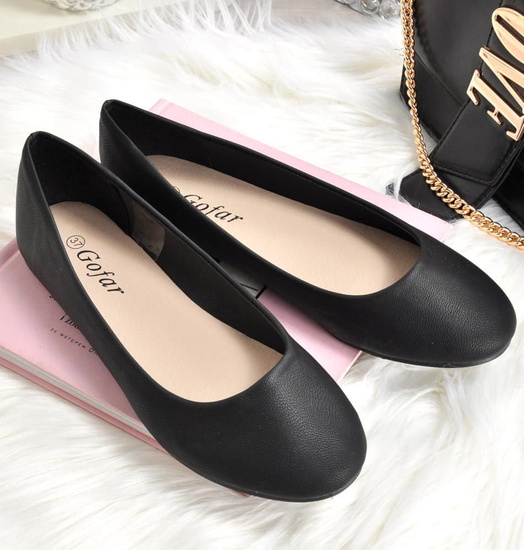 Baleriny damskie czarne klasyczne /G8-2 2751 T182 +H2/