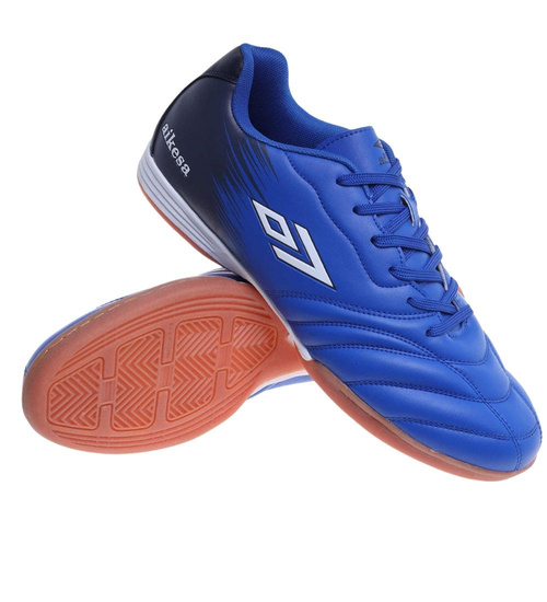 Granatowe sznurowane trampki halówki męskie /B6-3 18138 T586/