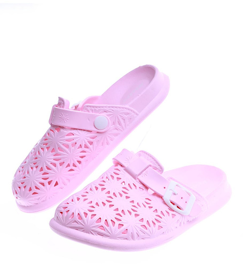 Różowe damskie klapki na basen /A10-1 13844 S194/