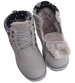 Ocieplane szare botki trapery dziewczęce /G1-2 18294 T384/