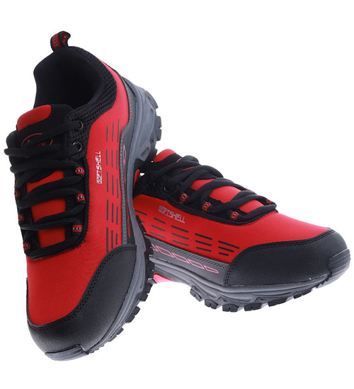 Czerwone męskie buty trekkingowe /G8-3 15018 T782/