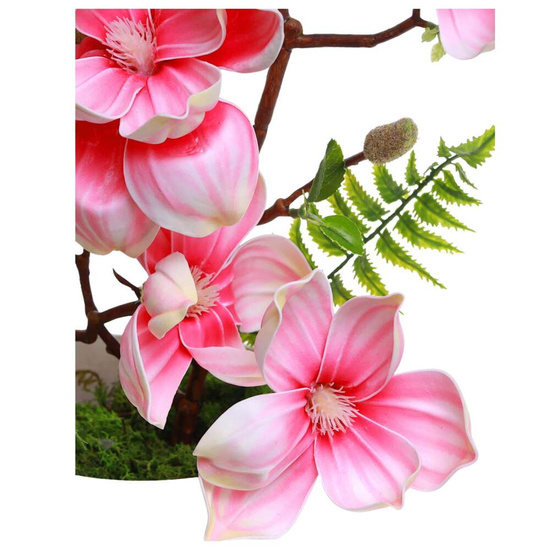 Różowa lilia w doniczce- sztuczne kwiaty Kompozycja 45 cm KOMP59 PN432