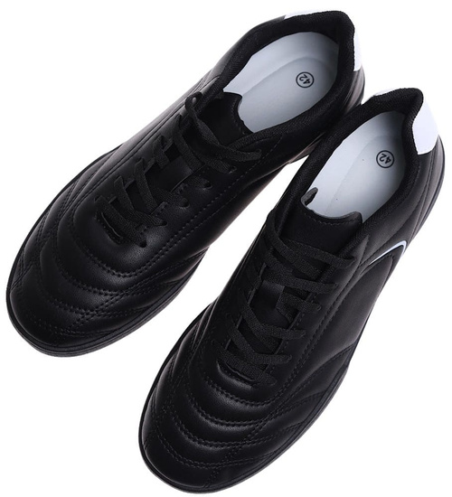 Czarne sznurowane trampki męskie /A6-3 17241 T380/