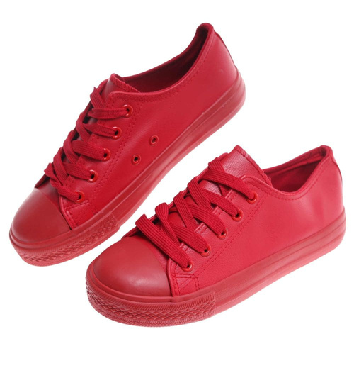 Czerwone dziewczęce trampki /G12-3 16764 G6-15 +H2/