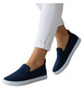 Wsuwane granatowe damskie trampki slip on /G3-2 8086 S196/