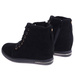 Czarne sneakersy damskie na koturnie /F4-2 18133 T397/