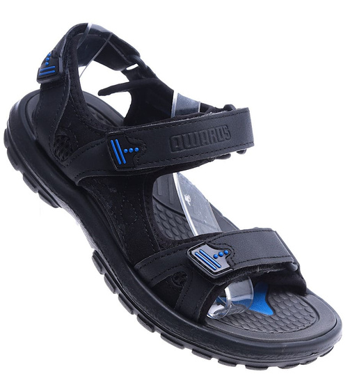 Czarne chłopięce sandały na rzepy /A8-1 14429 S394/