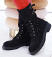 Ażurowe czarne botki trapery /D7-3 13431 S690/