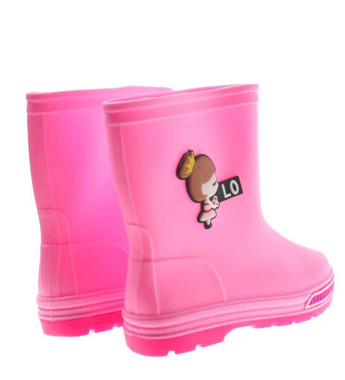 Wodoodporne dziecięce kalosze gumiaki Różowe /G11-1 8035 S213/