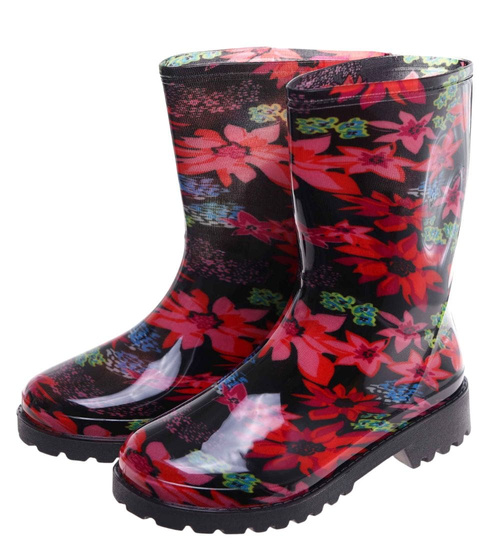 Kolorowe kalosze gumiaki damskie /B1-1 18070 T400/