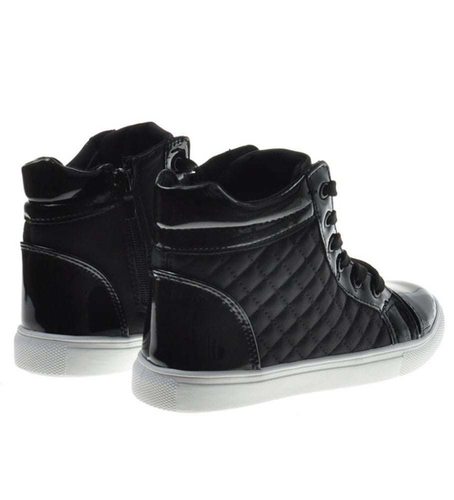 Czarne trampki z wysoką cholewką /G6-3 9386 S193/