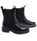 Czarne wysokie botki sztyblety na platformie /C1-1 18303 T3/