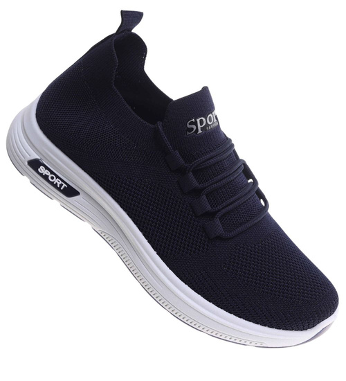 Wsuwane granatowe buty sportowe męskie /F5-1 17754 GF285/