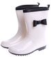 Biało czarne kalosze z kokardką /F10-1 14861 S297/