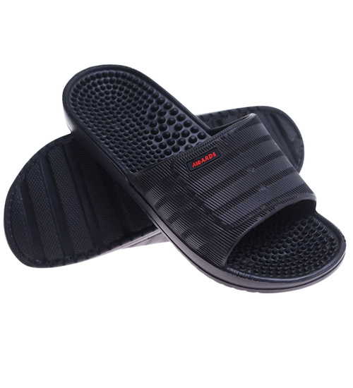 Wodoodporne czarne klapki męskie fakirki /D3-1 17431 T182/