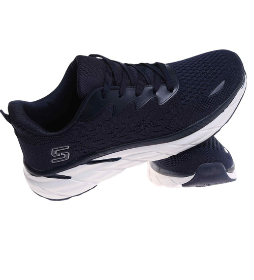 Granatowe męskie buty sportowe /C1-1 18009 GF483/