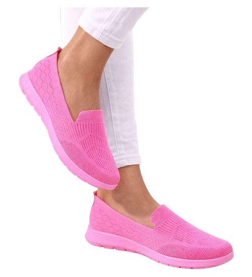 Wkładane fuksjowe  damskie buty sportowe /A8-2 14147 T234/